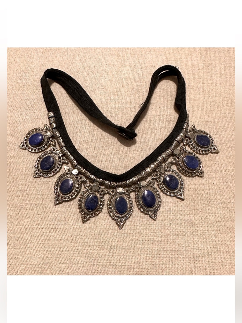 Vintage | Necklace | Vintage Turkman Necklace with Lapis Lazuli